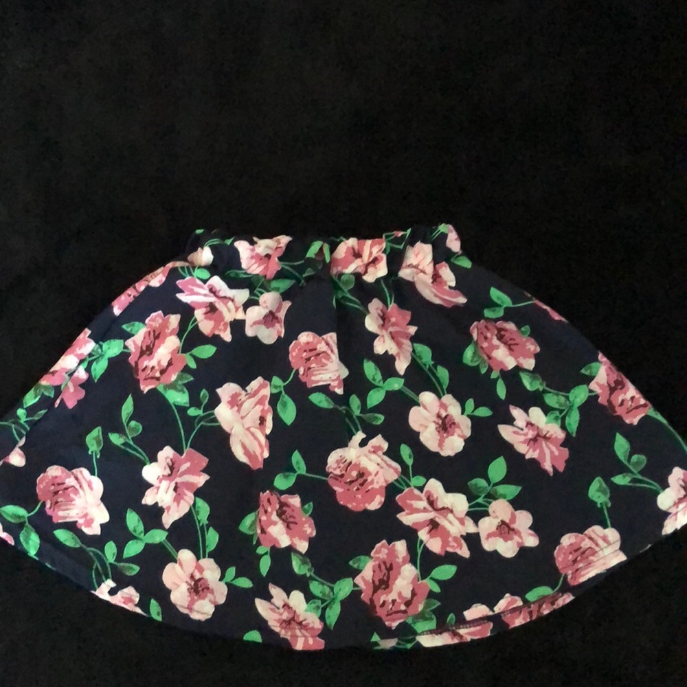 Hand sewn girls floral skirt.